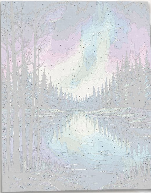 In this vivid and imaginative scene, a serene landscape unfolds.