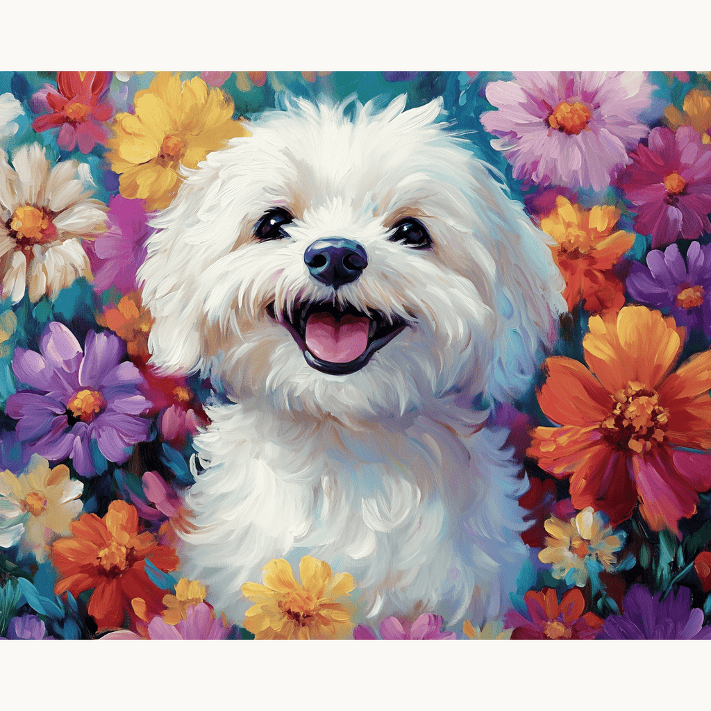 Complete DIY paint by numbers kit with snowy white, soft gray, and jet black acrylic paints - ColorEasePaint