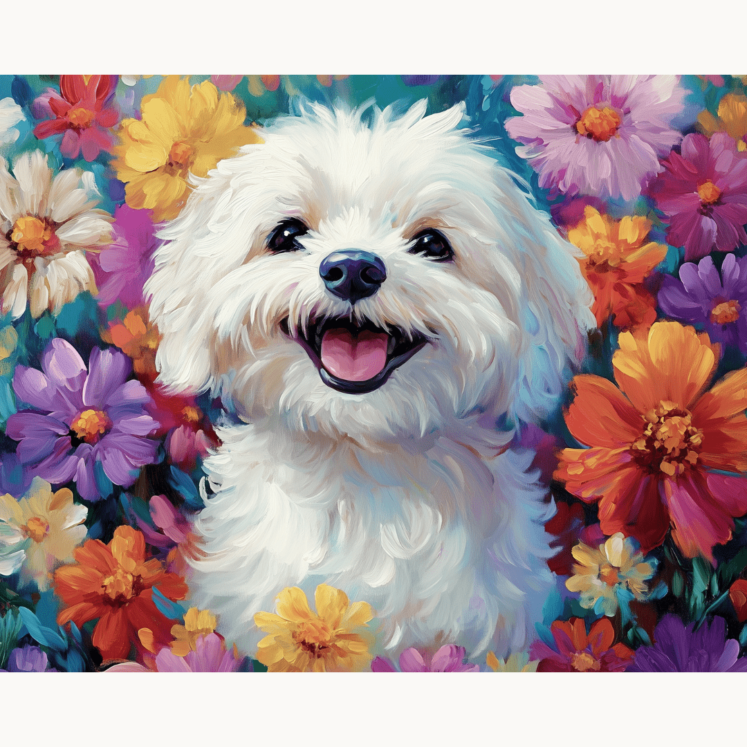 Complete DIY paint by numbers kit with snowy white, soft gray, and jet black acrylic paints - ColorEasePaint