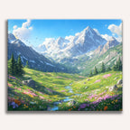 Majestic panoramic landscape with a stunning horizon view - Finished Breathtaking View Paint by Numbers - ColorEasePaint