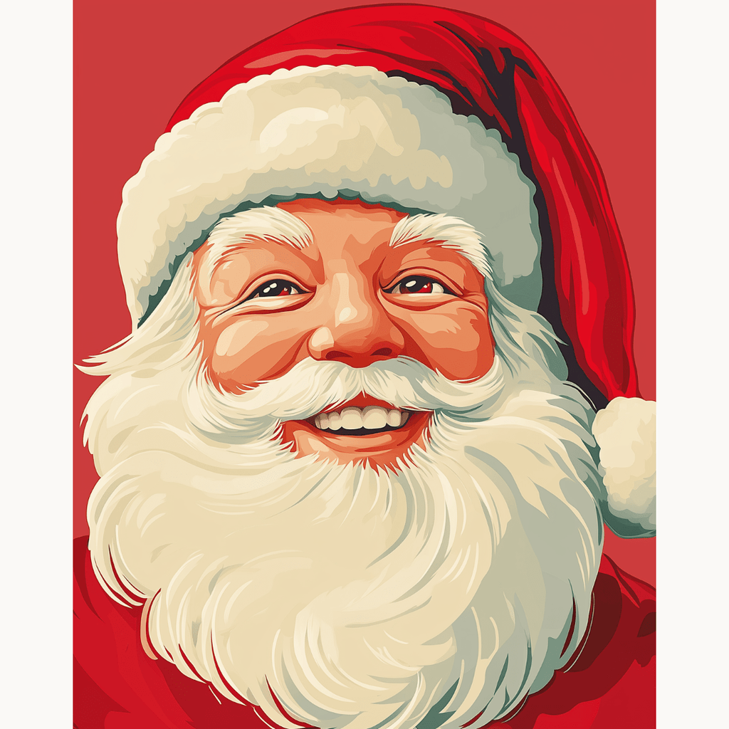 Premium DIY paint by numbers kit with acrylic paints and brushes for Santa portrait - ColorEasePaint