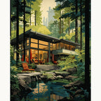 Professional DIY paint by numbers kit with deep green and warm amber acrylic paints - ColorEasePaint