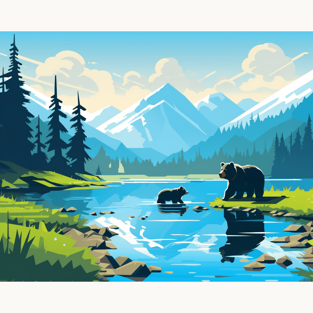 Complete DIY paint by numbers kit with emerald green, teal, and slate gray acrylic paints - ColorEasePaint