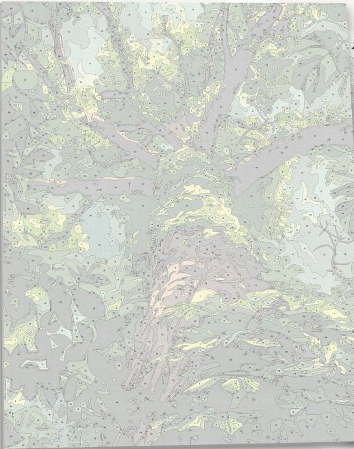 High-definition numbered canvas outline for Endless Climb architectural DIY painting project - ColorEasePaint