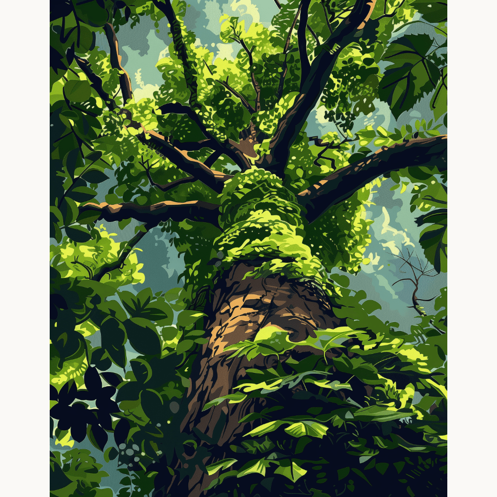 Professional DIY paint by numbers kit with a full set of earthy and floral-toned acrylic paints - ColorEasePaint