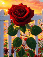 Professional DIY paint by numbers kit with a full set of rose-pink and garden-green paints - ColorEasePaint