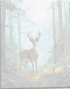 Detailed numbered canvas outline for Forest Guardian stag and woodland DIY painting - ColorEasePaint