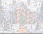 Detailed numbered canvas outline for Gingerbread Cottage whimsical holiday DIY painting - ColorEasePaint