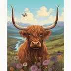 Highlands Cow - Number Artist Paint by Numbers Kits
