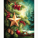 Professional DIY paint by numbers kit with acrylic paints and brushes for Holiday Glow - ColorEasePaint