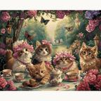 Complete DIY paint by numbers kit with porcelain white, rose pink, and soft grey acrylic paints - ColorEasePaint