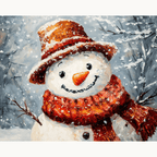 Mr. Snowman - Number Artist Paint by Numbers Kits