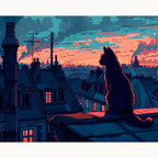Night Cat - Number Artist Paint by Numbers Kits