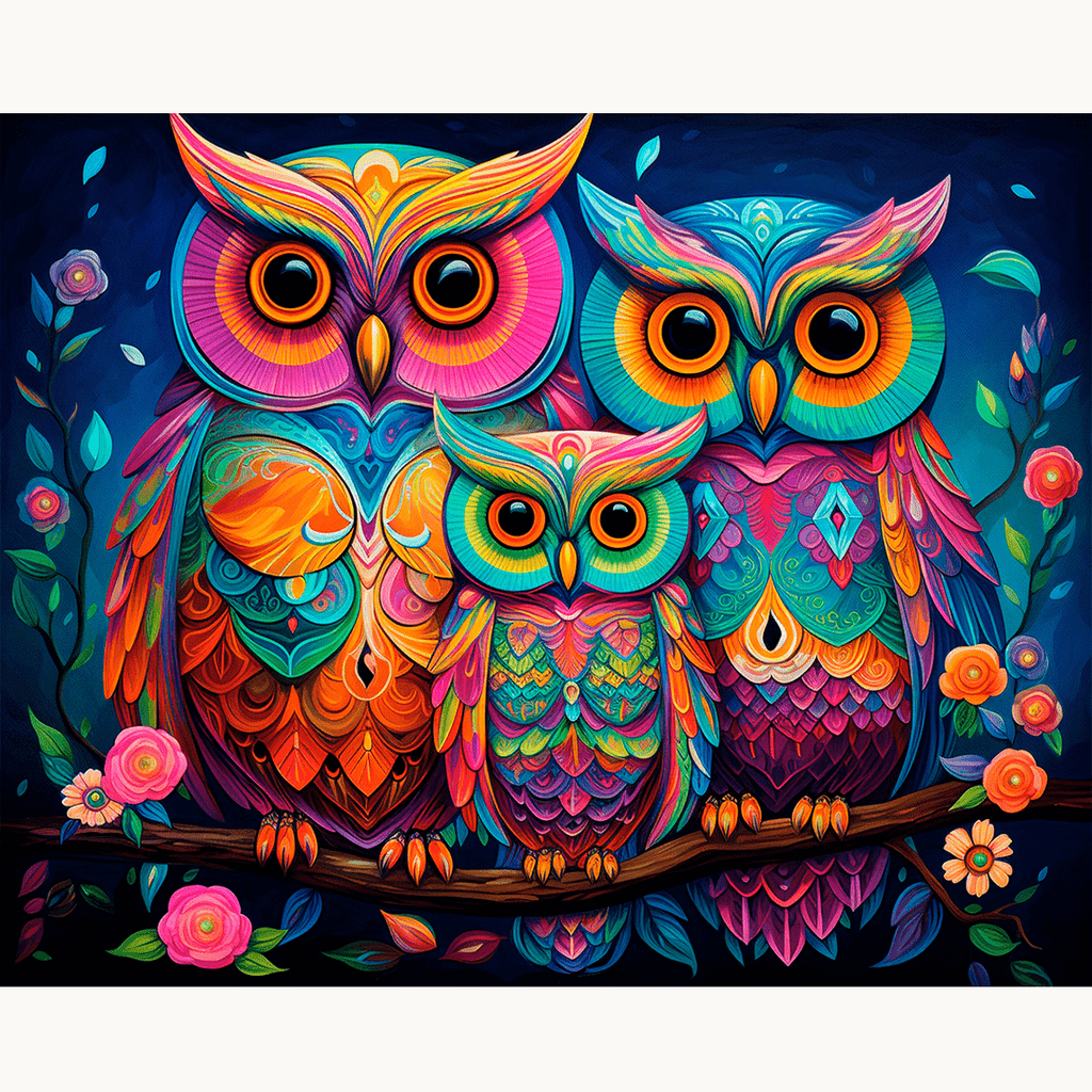 Complete DIY paint by numbers kit with deep midnight blue, stellar purple, and glowing gold acrylic paints - ColorEasePaint