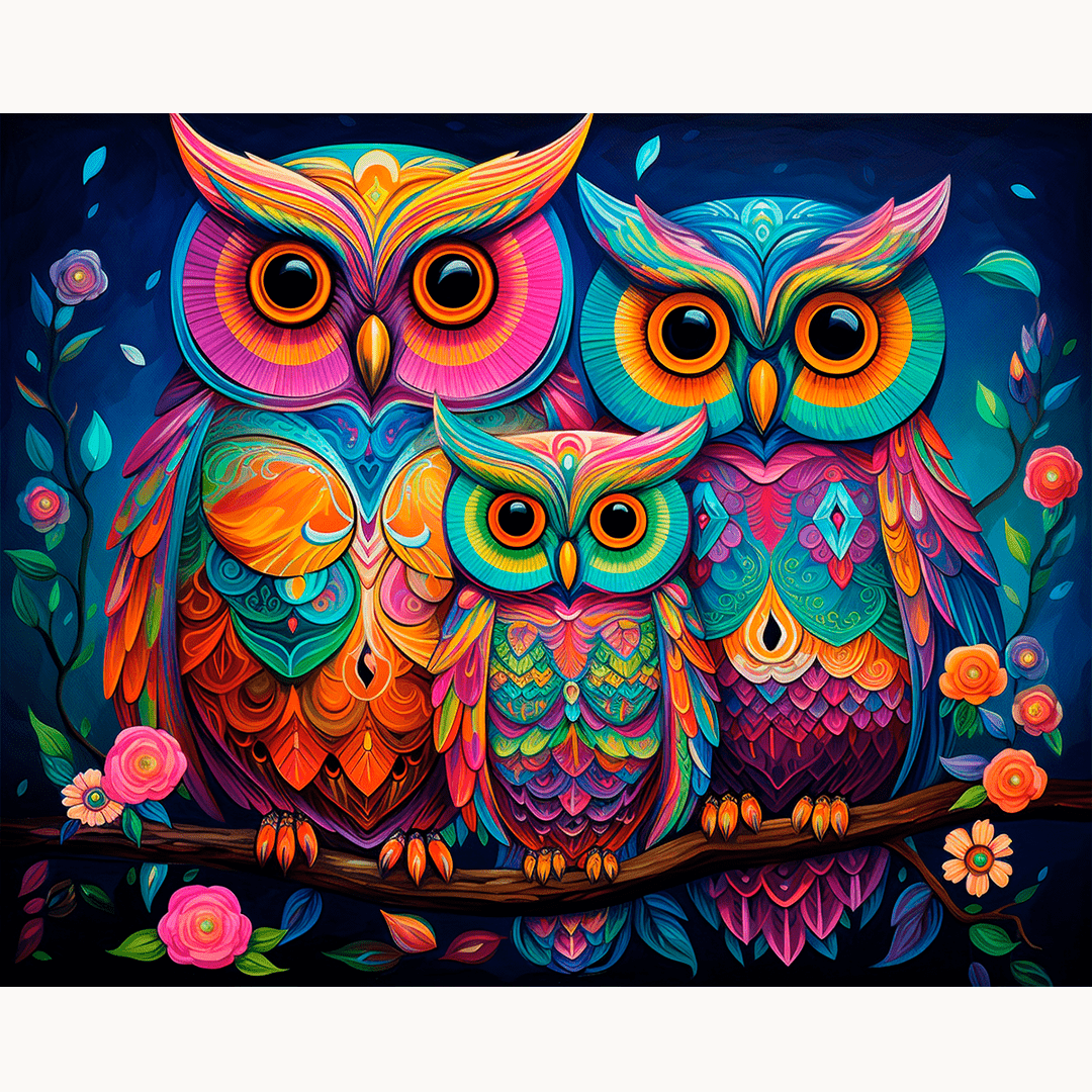 Complete DIY paint by numbers kit with deep midnight blue, stellar purple, and glowing gold acrylic paints - ColorEasePaint