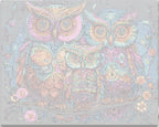 Detailed numbered canvas outline for Owl’s Cosmic Gaze celestial bird DIY painting - ColorEasePaint