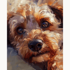 Complete DIY paint by numbers kit with rich chocolate brown, amber, and charcoal acrylic paints - ColorEasePaint