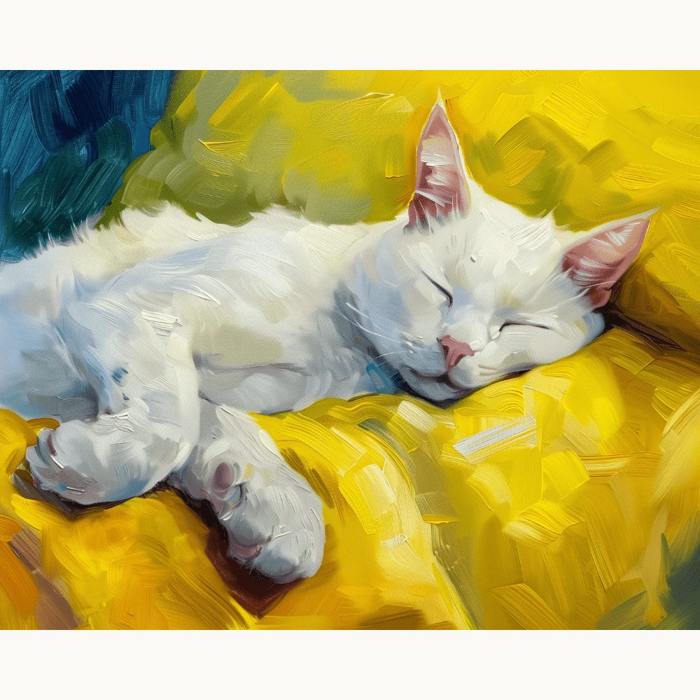 Sleepy Feline - Number Artist Paint by Numbers Kits