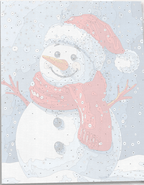 Clear numbered canvas outline for Smiling Snowman DIY holiday painting project - ColorEasePaint
