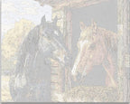 Detailed numbered canvas outline for Stable Companion equestrian DIY painting - ColorEasePaint