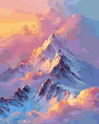 Professional DIY paint by numbers kit with gold and earthy-toned acrylic paints - ColorEasePaint