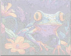 Detailed numbered canvas outline for Vibrant Frog tropical wildlife DIY painting - ColorEasePaint