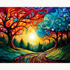 Professional DIY paint by numbers kit with a full range of high-saturation acrylic paints - ColorEasePaint