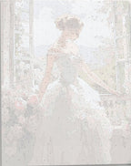 Detailed numbered canvas outline for Window of Elegance Mediterranean DIY painting - ColorEasePaint