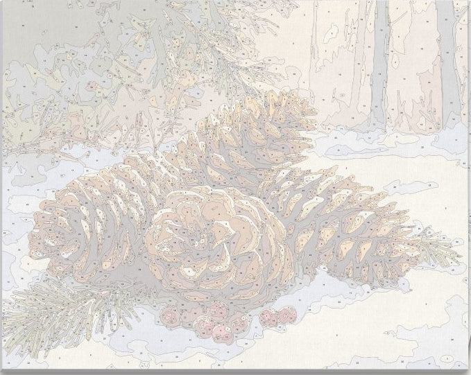 Winter Pinecones - Number Artist Paint by Numbers Kits