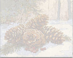 Detailed numbered canvas outline for Winter Pinecones woodland DIY painting project - ColorEasePaint