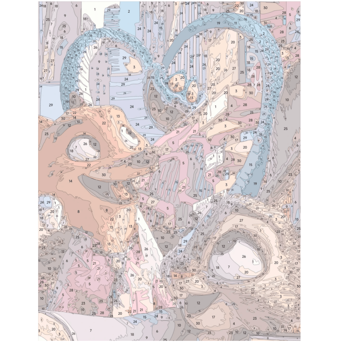 High-pigment acrylic paint set and numbered linen canvas for Zootopia DIY art - ColorEasePaint